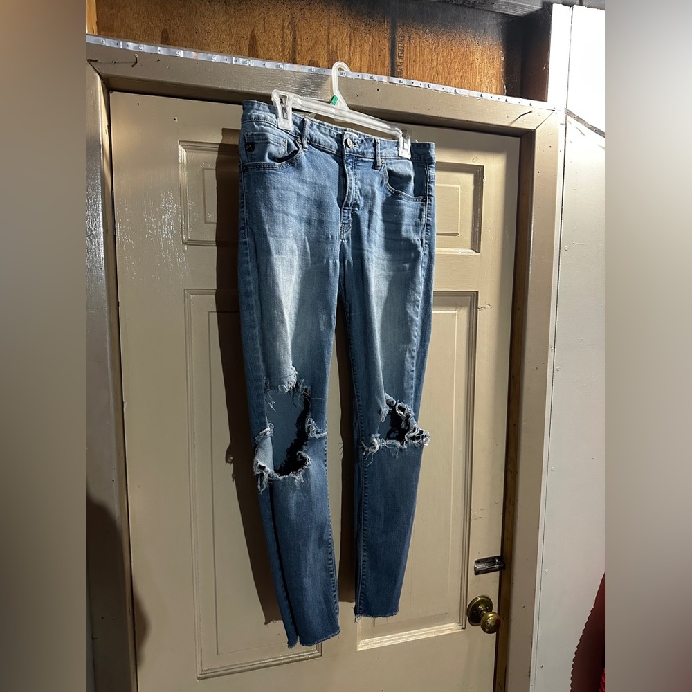 Low Rise Ripped Jeans